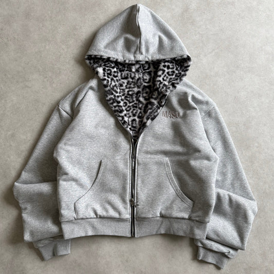 REVERSIBLE LEOPARD HOODIE