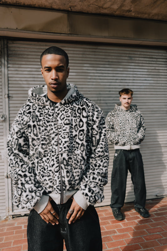 REVERSIBLE LEOPARD HOODIE