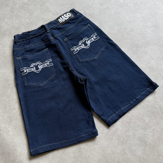 CHAIN JORTS (NAVY)