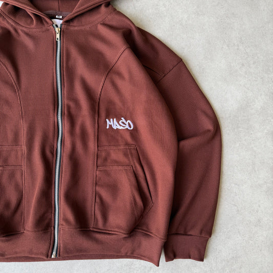 WAFFLE HOODIE (MOCHA)