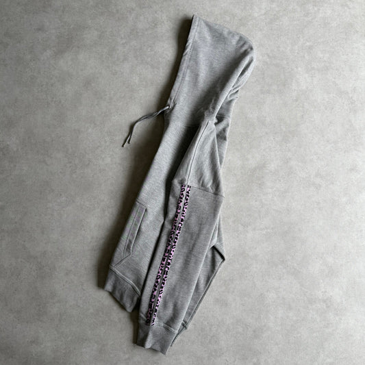 LEOPARD STRIPED HOODIE (GREY)