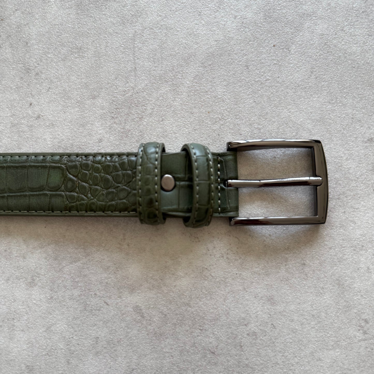 SNAKESKIN BELT (MAMBA GREEN)