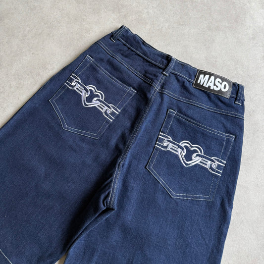CHAIN JORTS (NAVY)