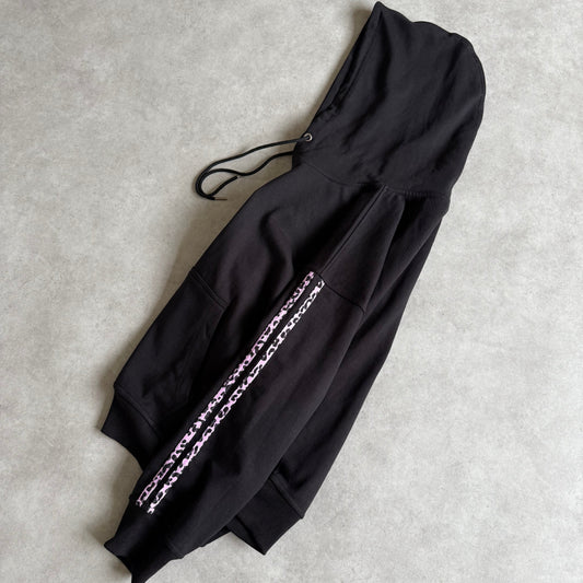LEOPARD STRIPED HOODIE (BLACK)