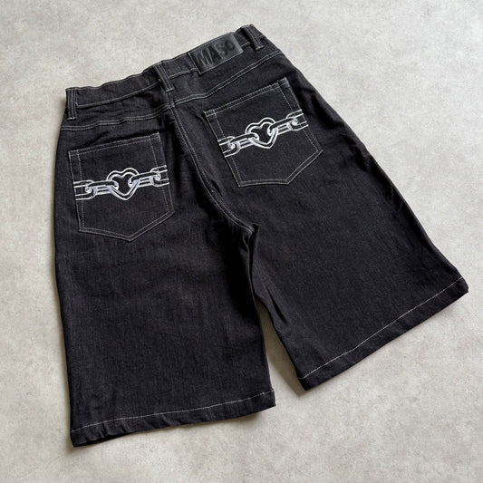 CHAIN JORTS (BLACK)