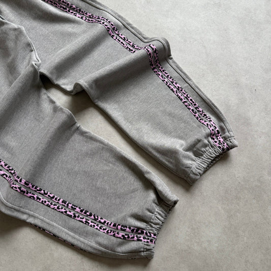 LEOPARD STRIPE JOGGERS (GREY)