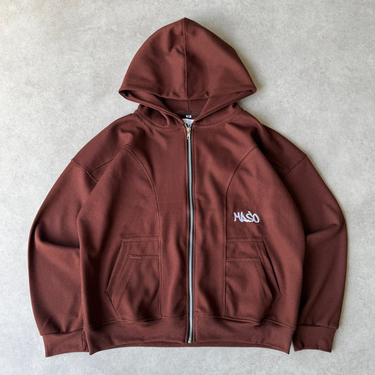 WAFFLE HOODIE (MOCHA)