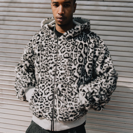 REVERSIBLE LEOPARD HOODIE