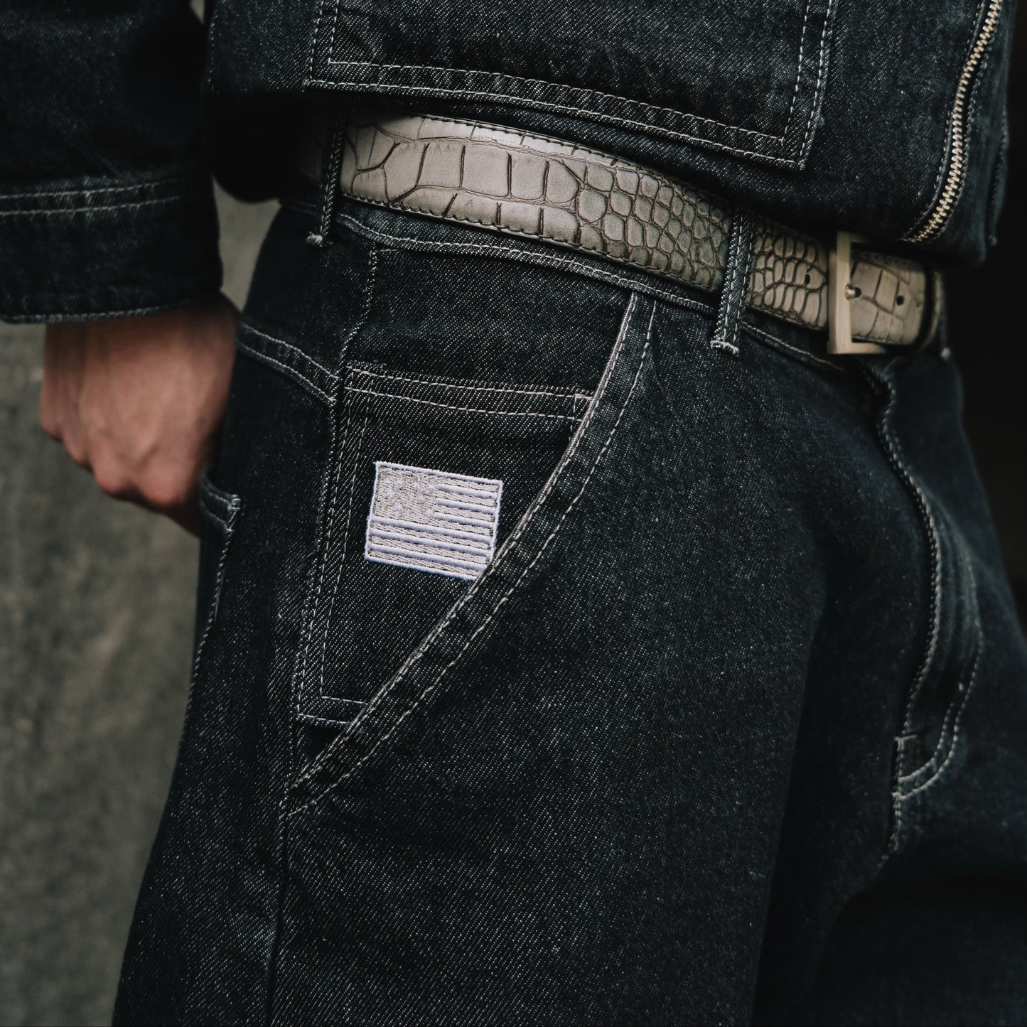 MILITARY DENIM JEANS